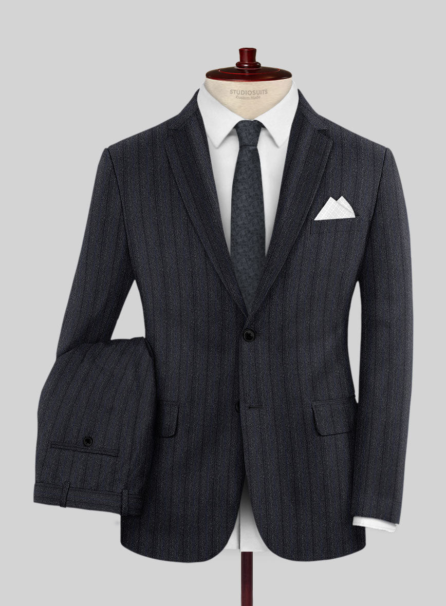 Reda Liora Charcoal Stripe Wool Suit - StudioSuits
