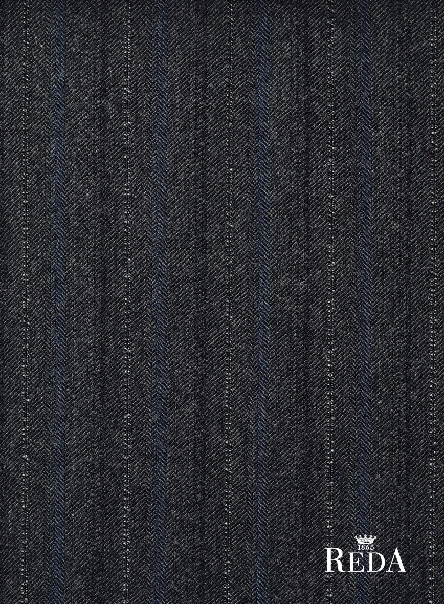 Reda Liora Charcoal Stripe Wool Suit - StudioSuits