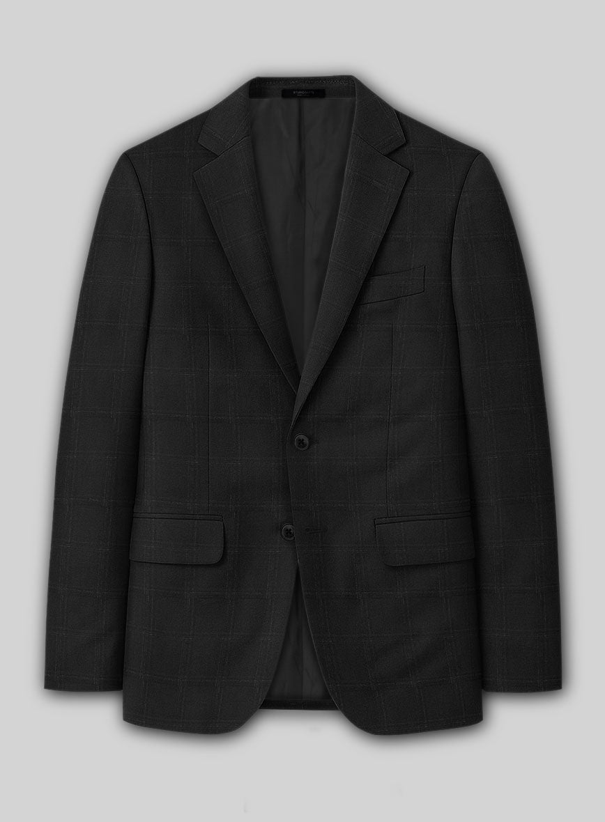 Reda Martes Black Checks Wool Jacket - StudioSuits