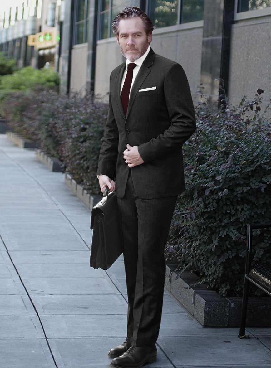 Reda Martes Black Checks Wool Suit - StudioSuits