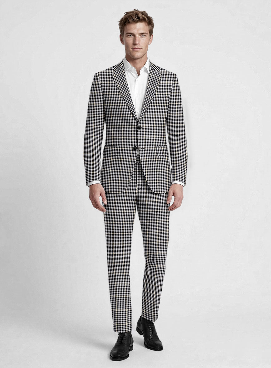 Reda Matio Black Checks Wool Suit - StudioSuits
