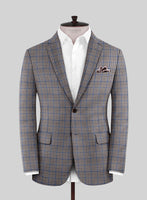 Reda Matio Brown Checks Wool Jacket - StudioSuits