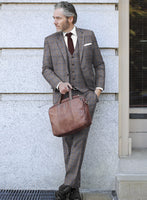 Reda Matio Brown Checks Wool Suit - StudioSuits