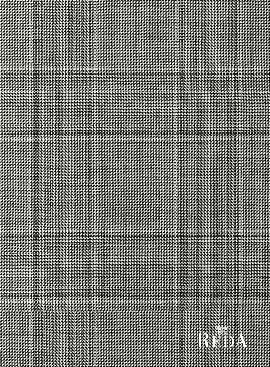 Reda Mavlox Gray Checks Wool Jacket - StudioSuits