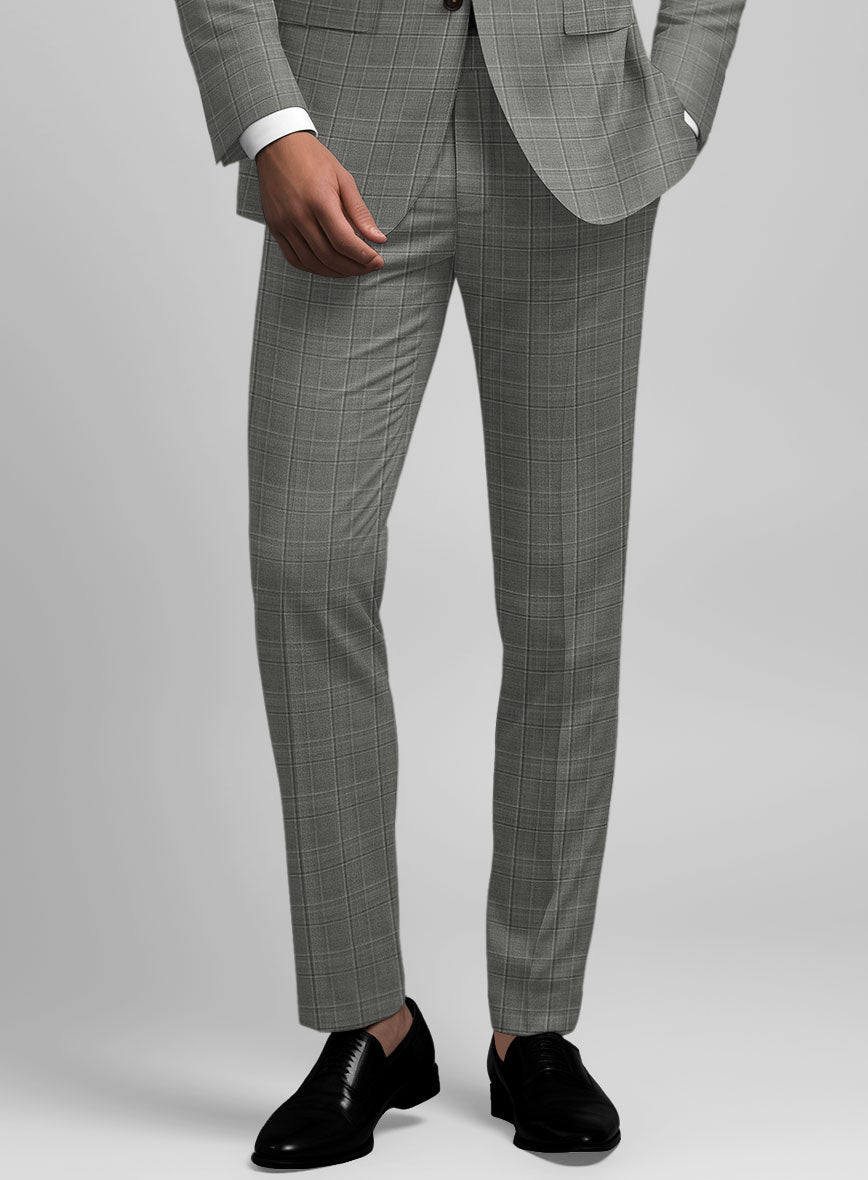 Reda Mavlox Gray Checks Wool Suit - StudioSuits