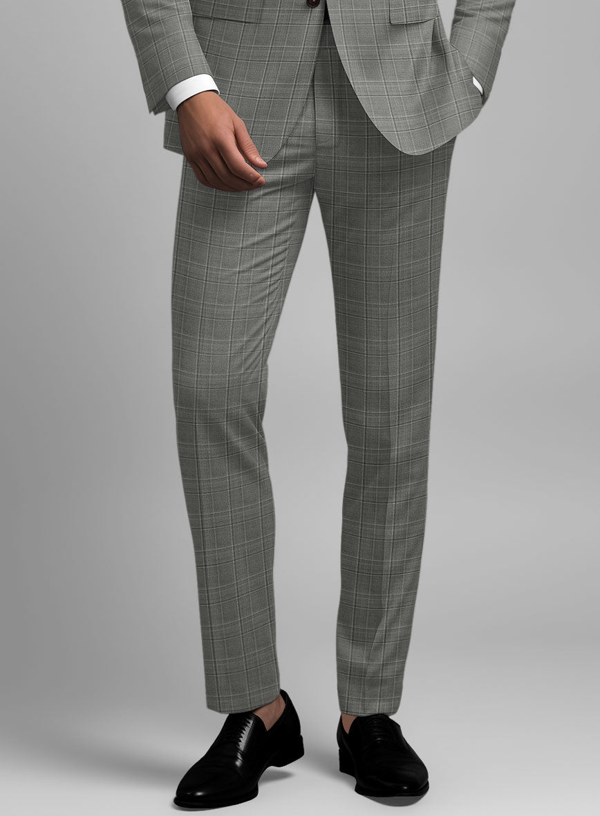 Reda Mavlox Gray Checks Wool Suit - StudioSuits