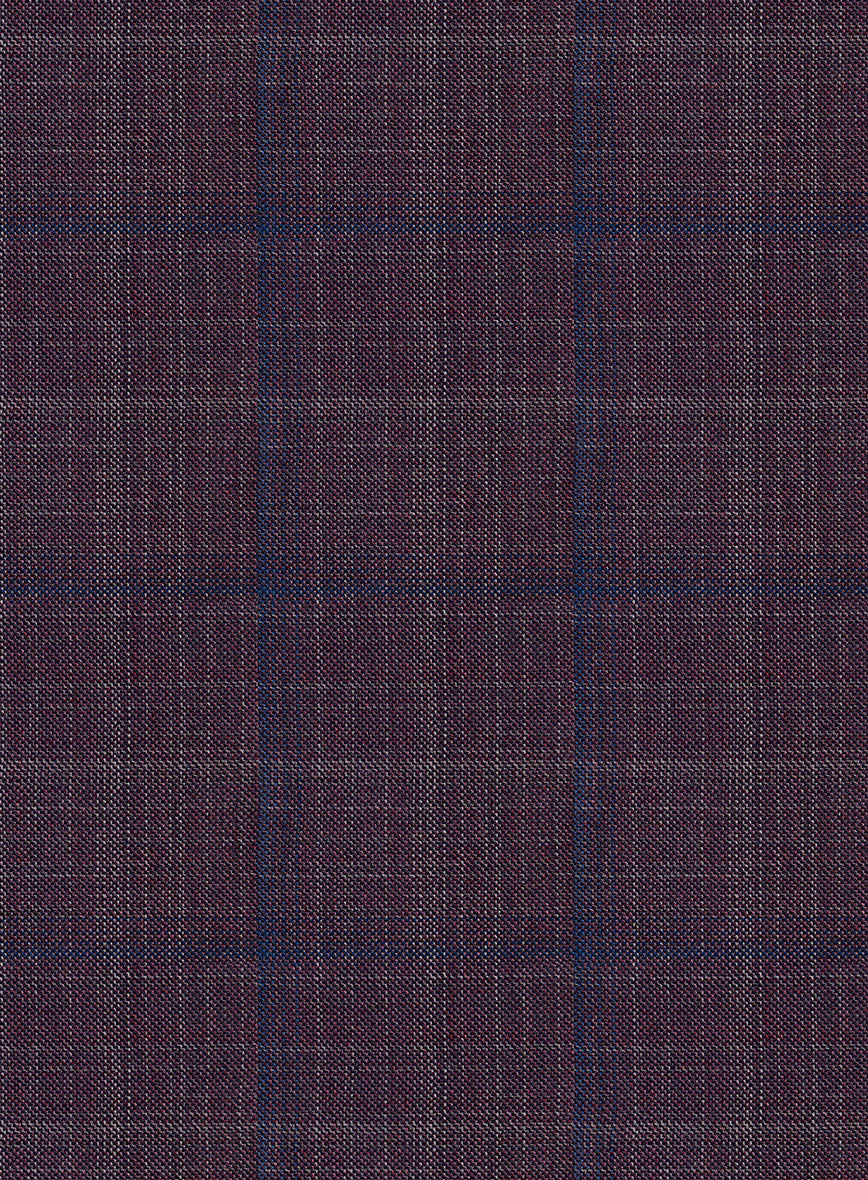 Reda Mulled Wine Checks Wool Suit - StudioSuits