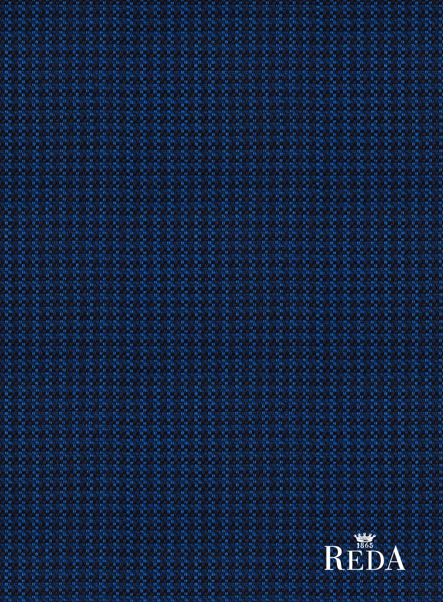 Reda Ocean Blue Wool Pants - StudioSuits