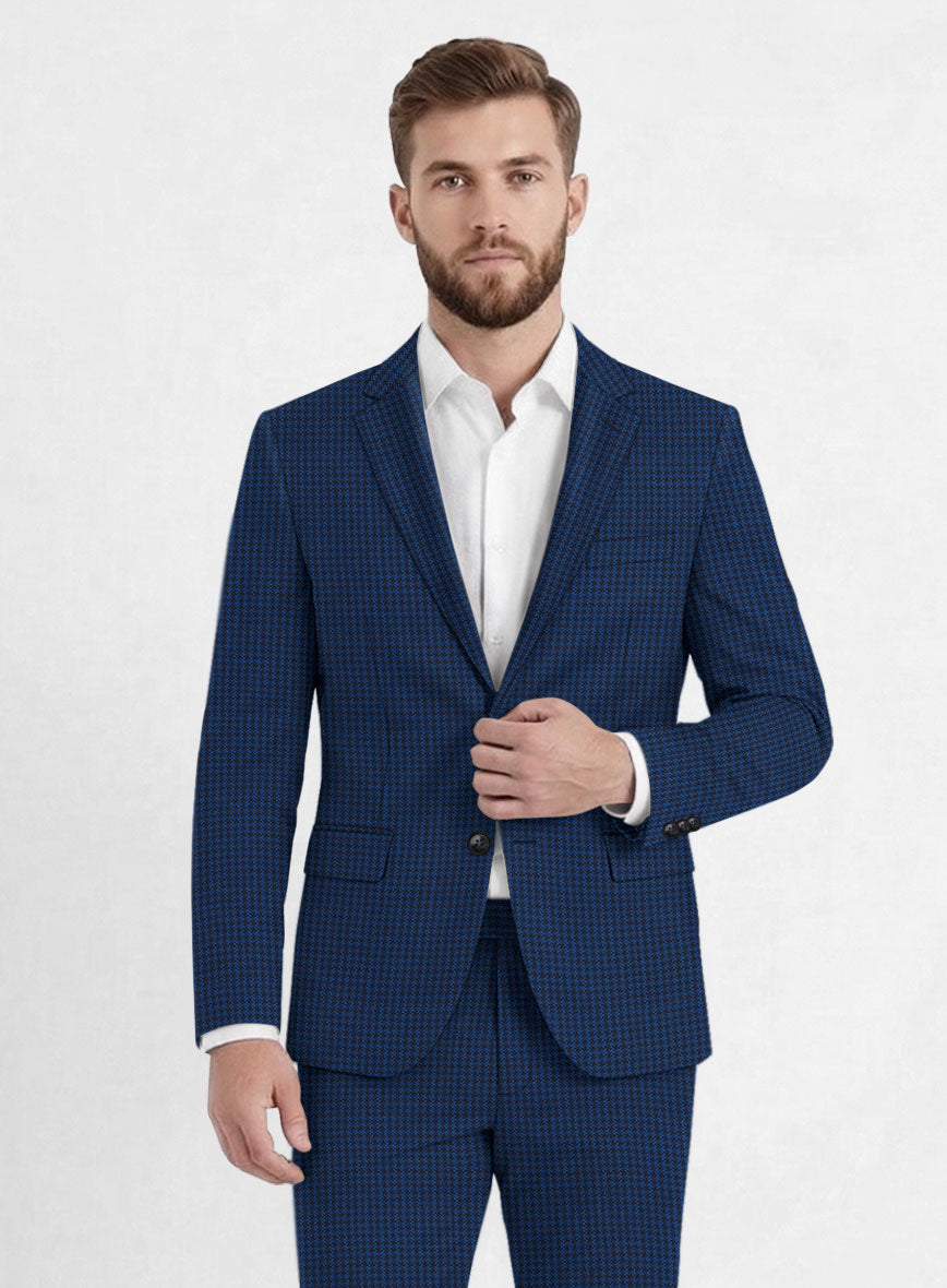Reda Ocean Blue Wool Jacket - StudioSuits