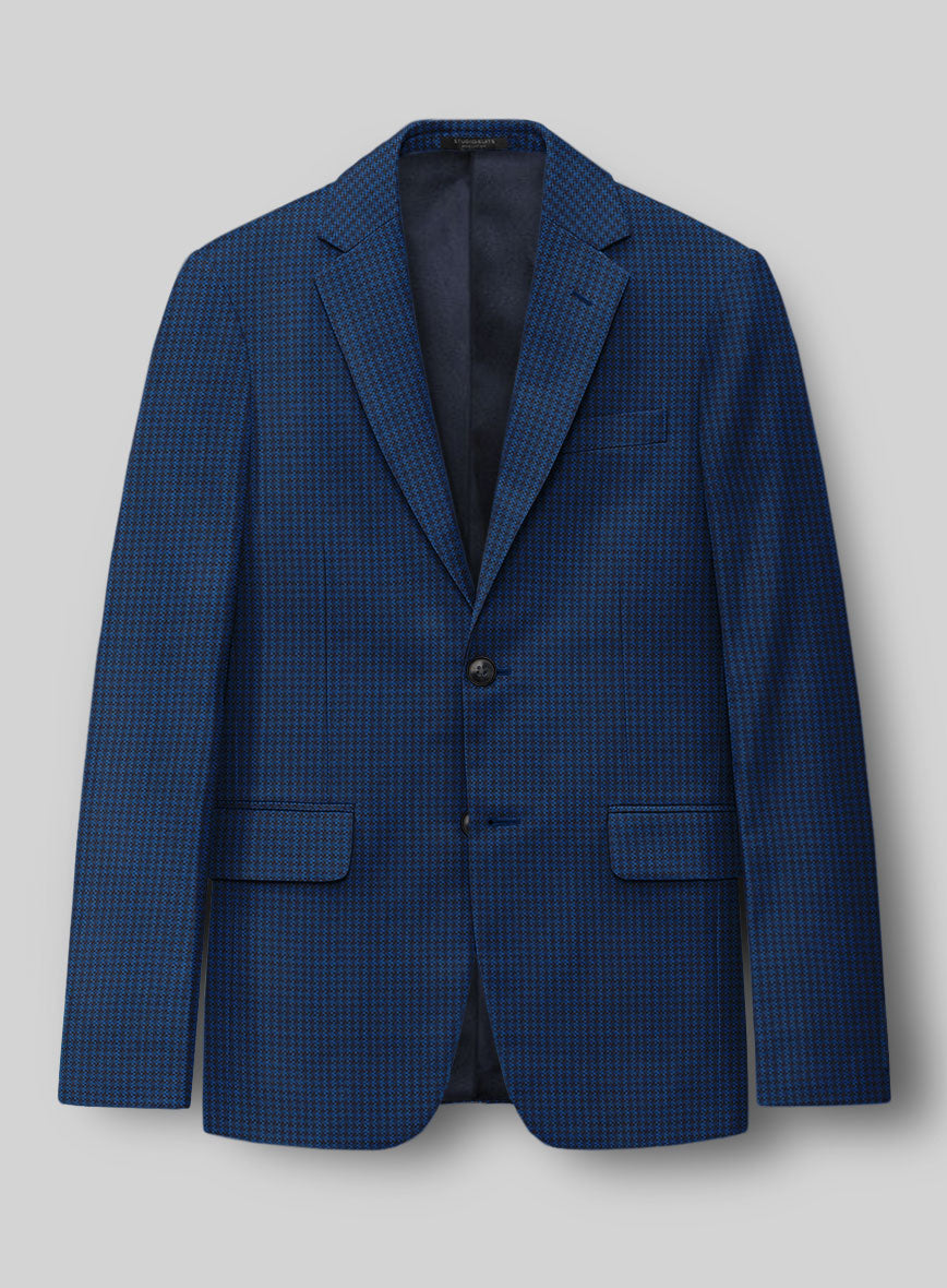 Reda Ocean Blue Wool Jacket - StudioSuits