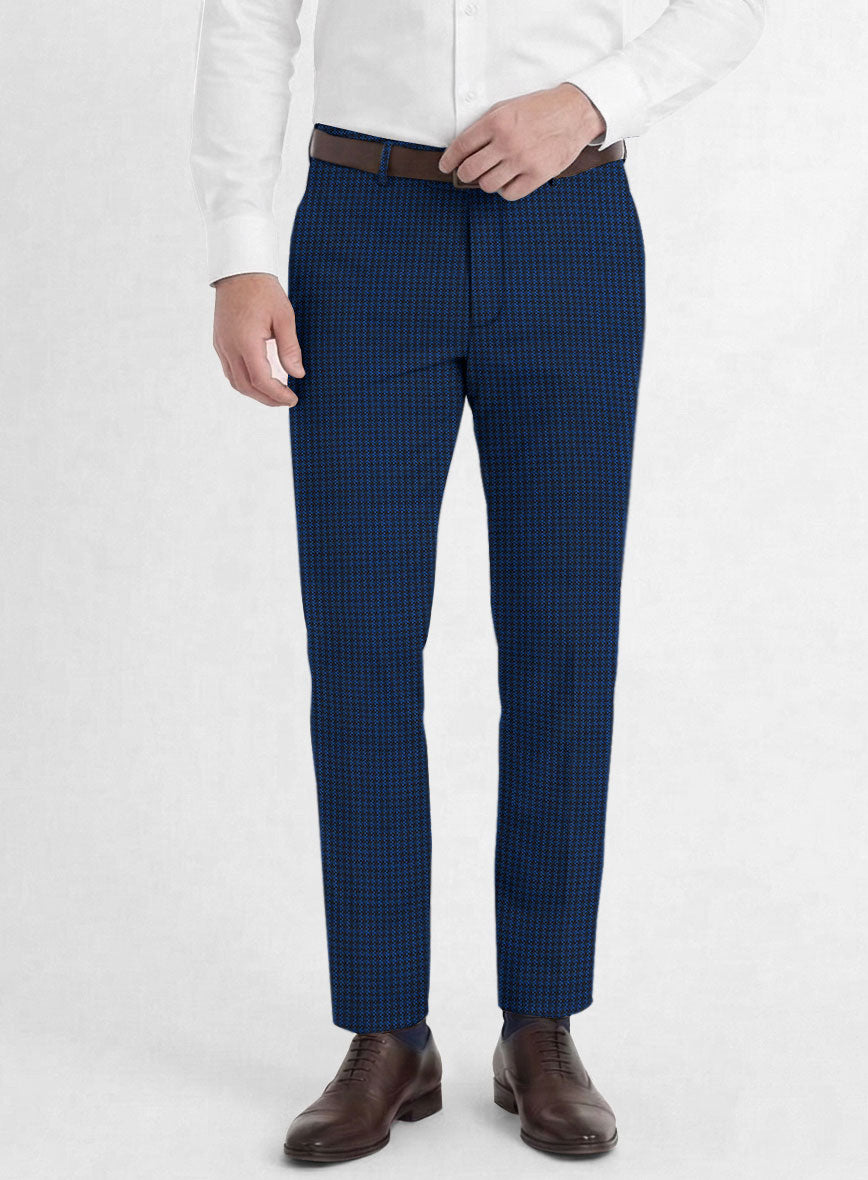Reda Ocean Blue Wool Pants - StudioSuits