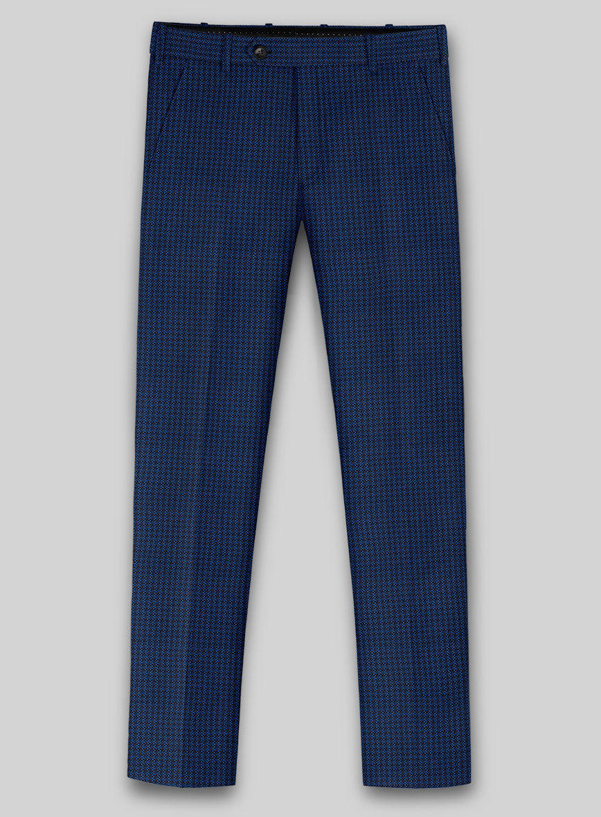 Reda Ocean Blue Wool Pants - StudioSuits
