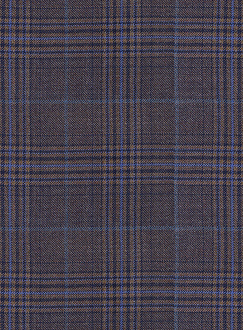 Reda Purple Checks Wool Pants - StudioSuits