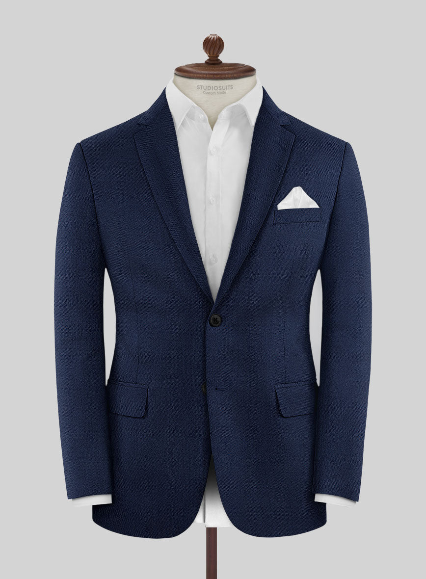 Reda Royal Blue Pure Wool Jacket - StudioSuits