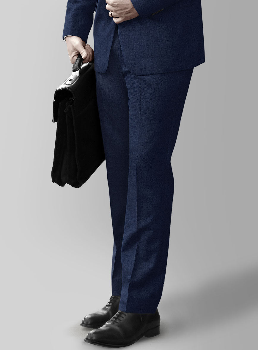 Reda Royal Blue Pure Wool Pants - StudioSuits