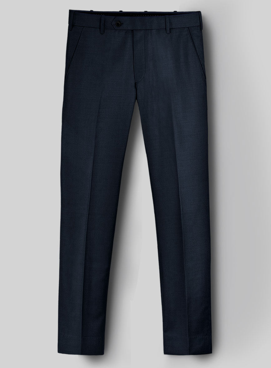 Reda Seal Blue Pure Wool Pants - StudioSuits