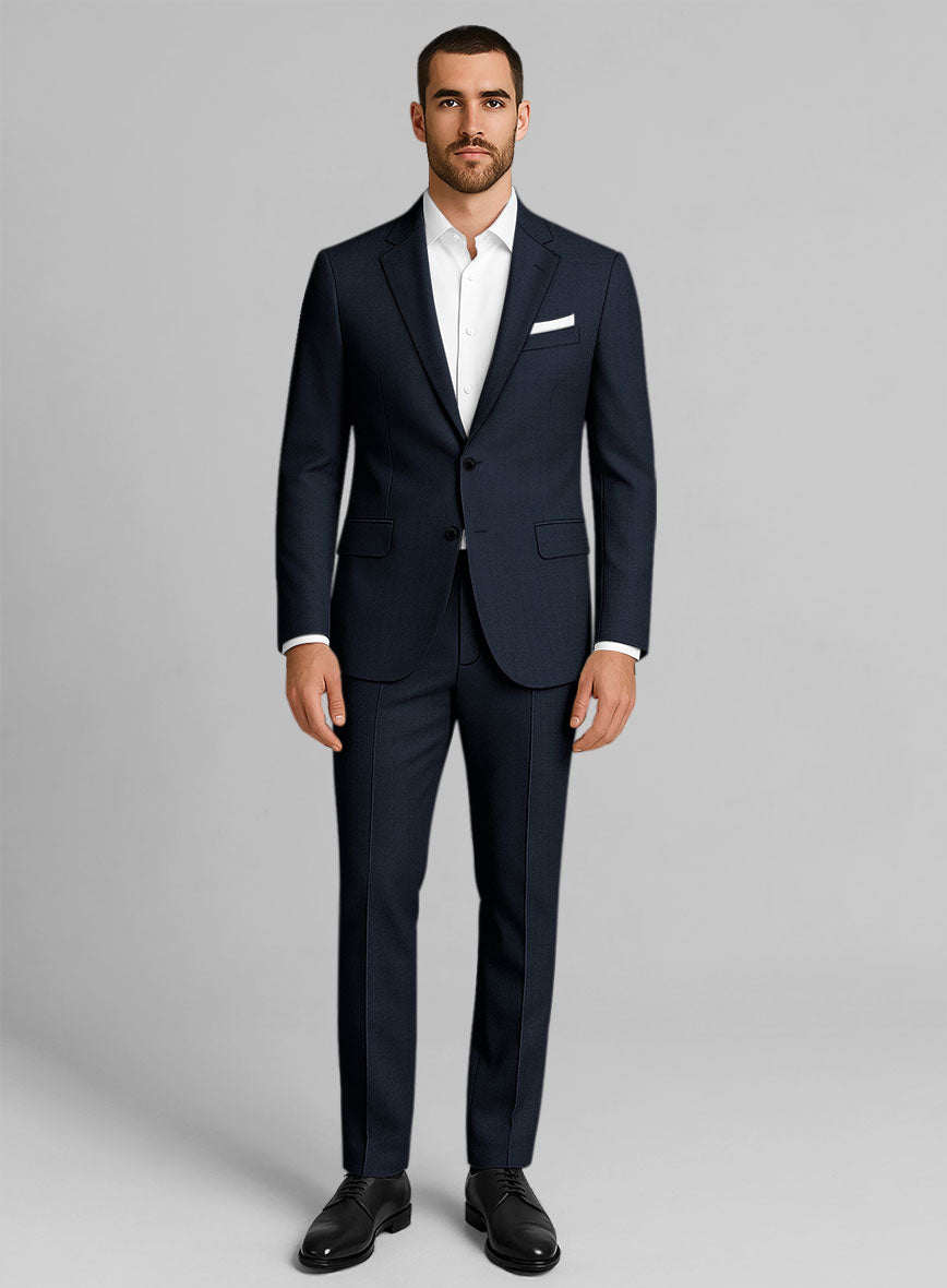 Reda Seal Blue Pure Wool Suit - StudioSuits