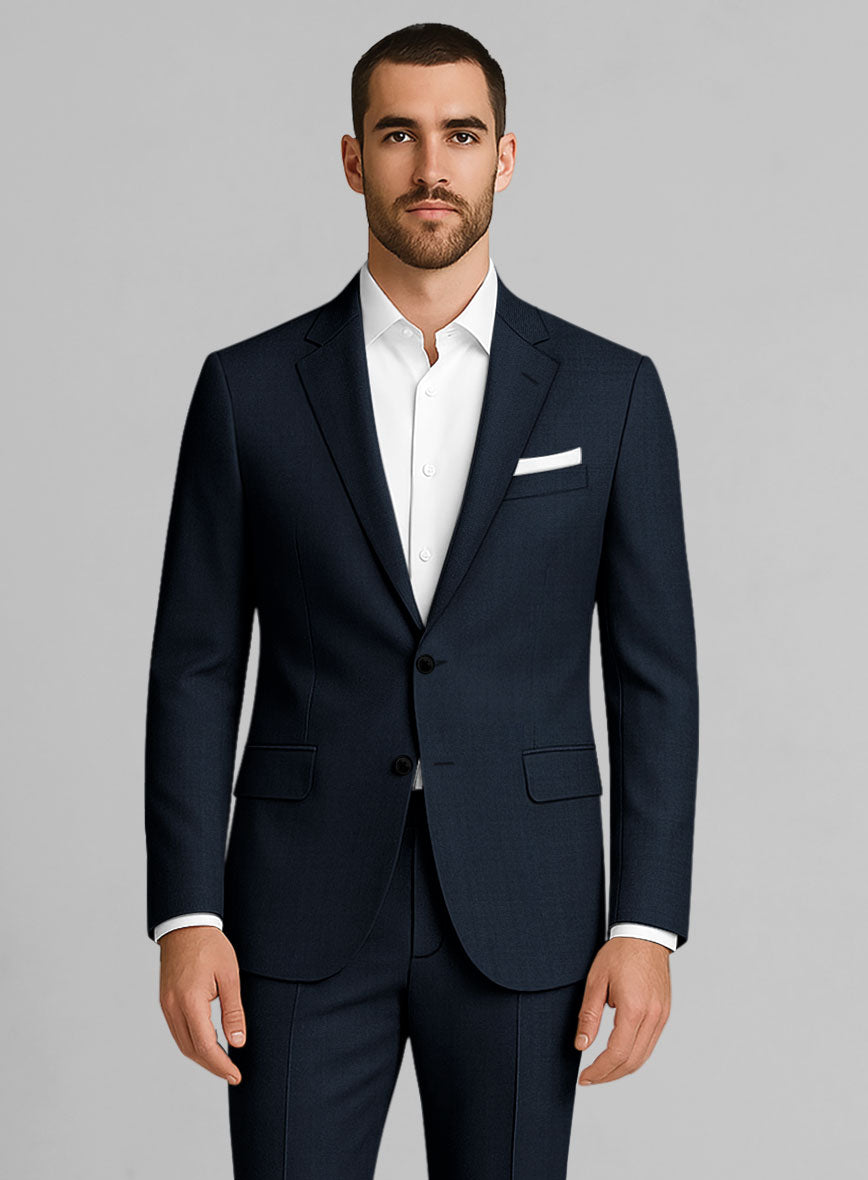 Reda Seal Blue Pure Wool Suit - StudioSuits