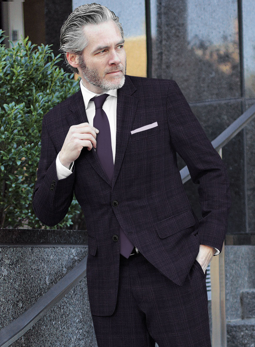 Reda Stibal Purple Checks Wool Jacket - StudioSuits