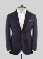 Reda Stibal Purple Checks Wool Jacket - StudioSuits