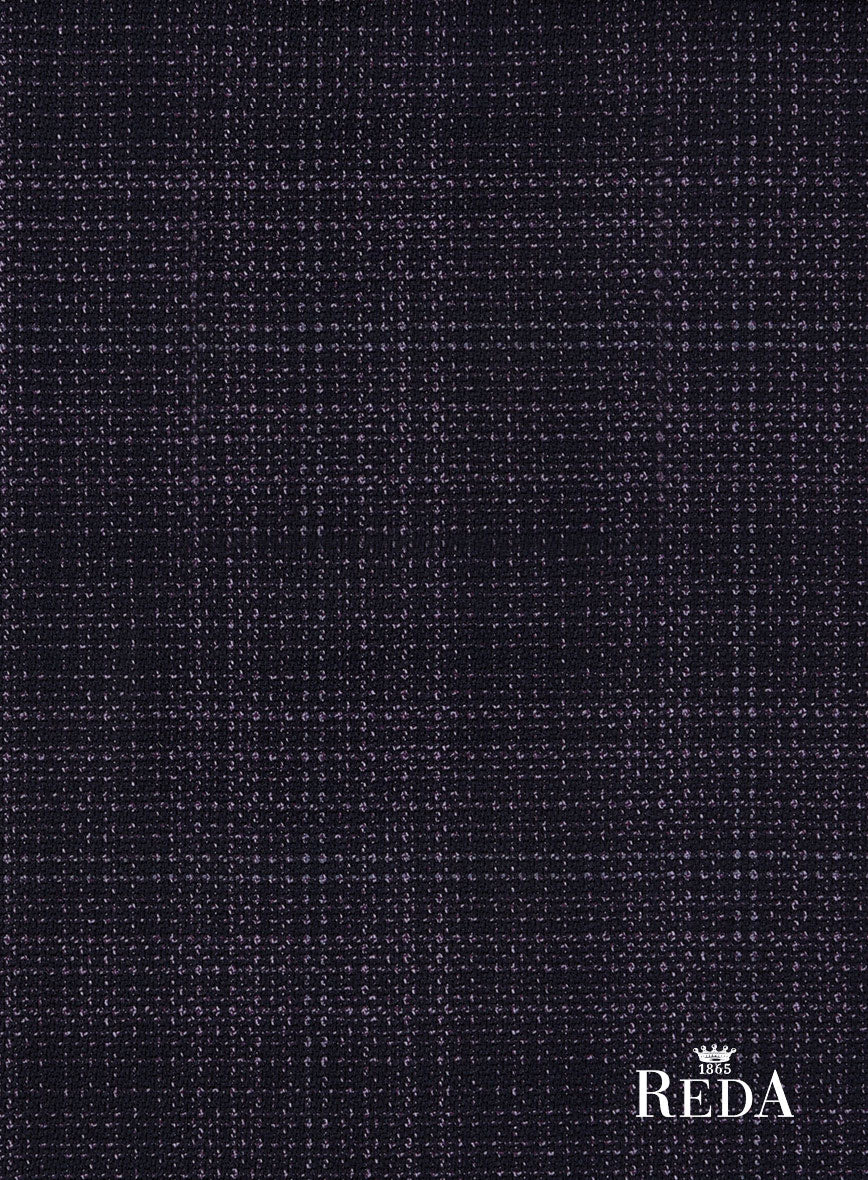 Reda Stibal Purple Checks Wool Pants - StudioSuits