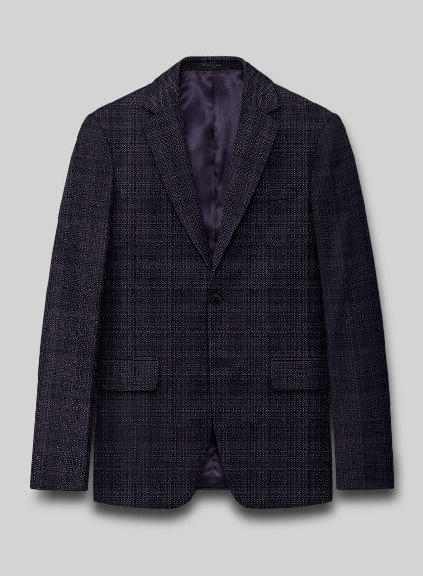 Reda Stibal Purple Checks Wool Suit - StudioSuits
