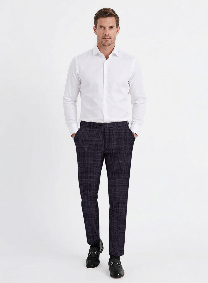 Reda Stibal Purple Checks Wool Suit - StudioSuits