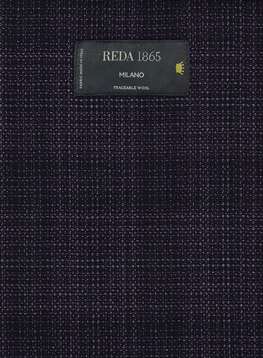 Reda Stibal Purple Checks Wool Pants - StudioSuits