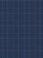 Reda Tory Blue Checks Wool Pants - StudioSuits