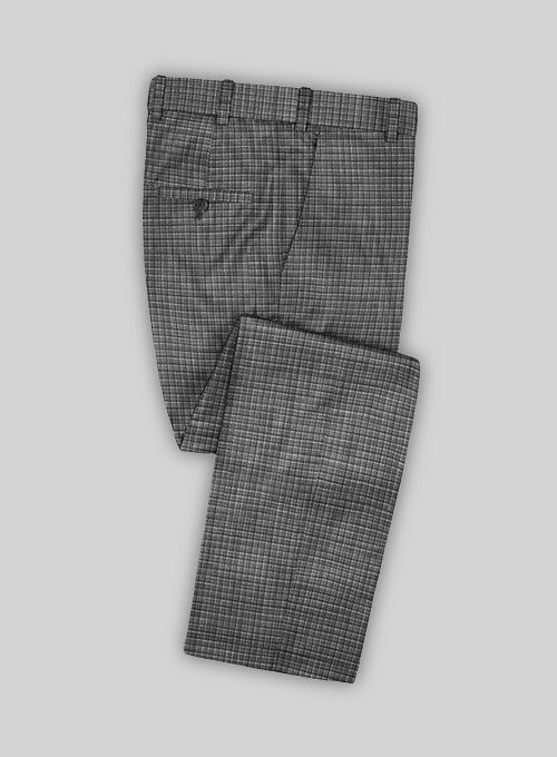 Reda White Black Wool Pants - StudioSuits