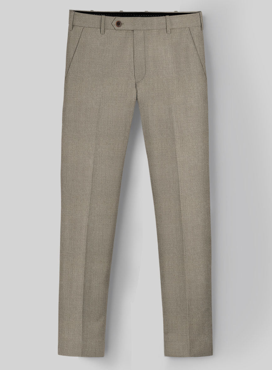 Reda Worsted Beige Pure Wool Pants - StudioSuits