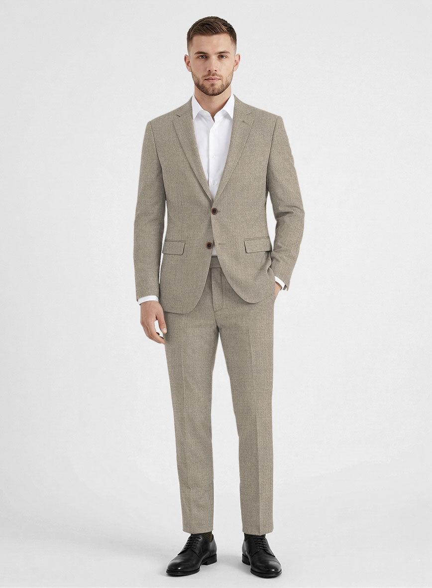 Reda Worsted Beige Pure Wool Suit - StudioSuits