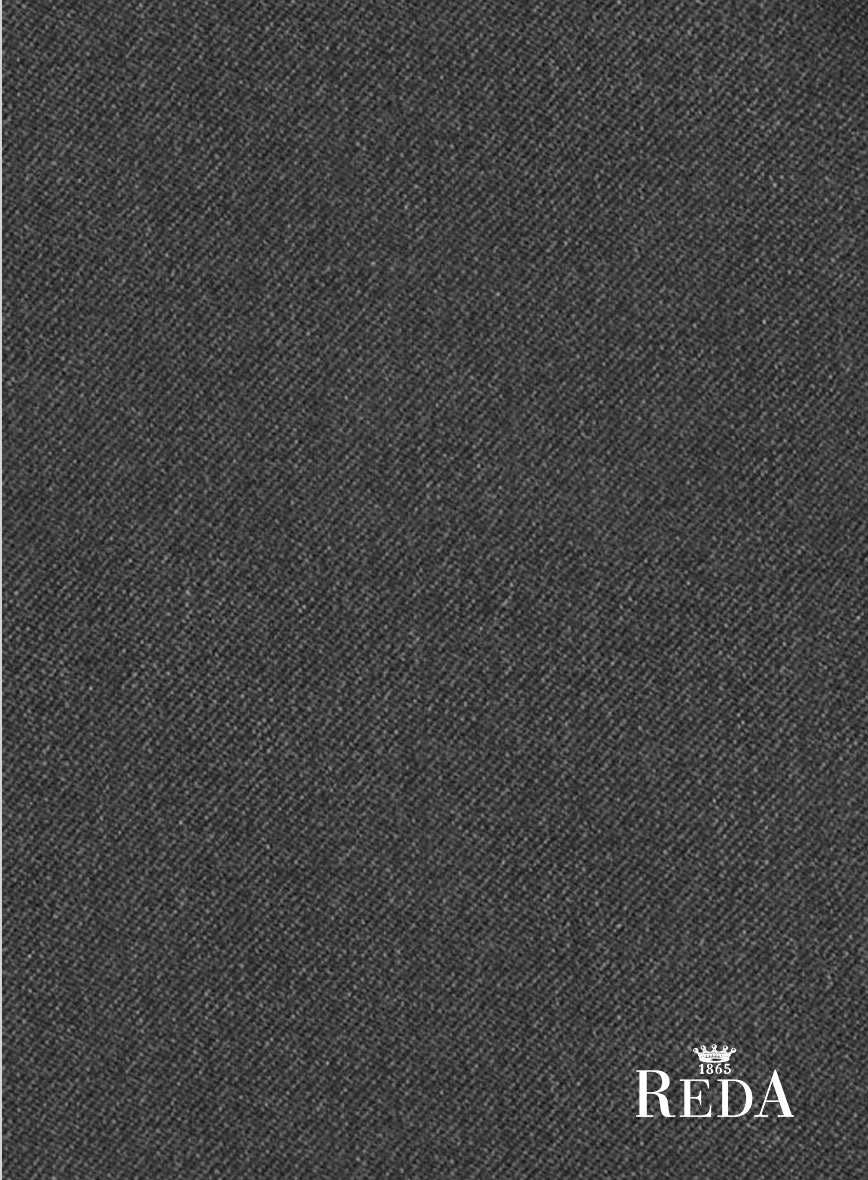 Reda Worsted Dark Gray Pure Wool Pants - StudioSuits