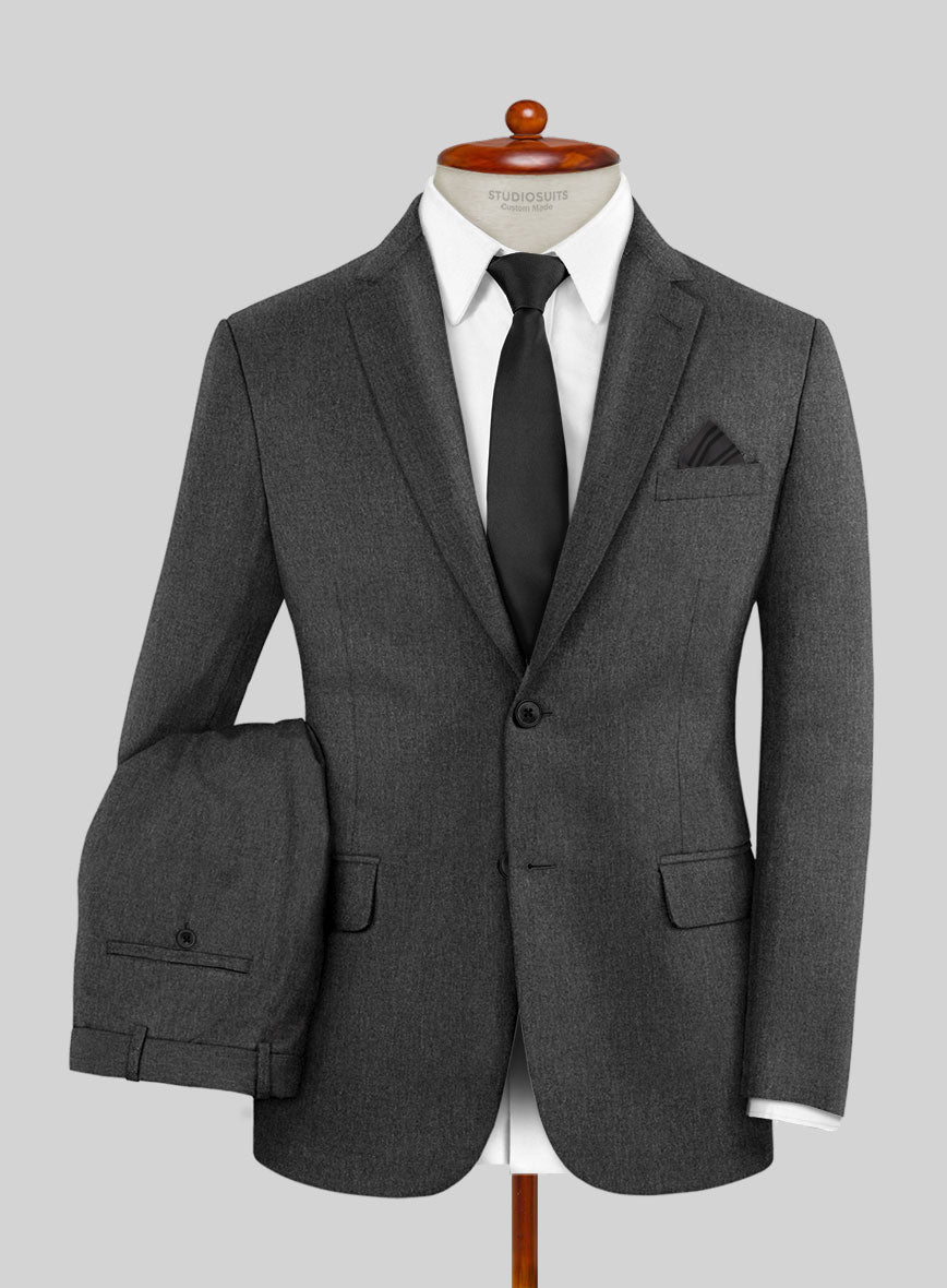 Reda Worsted Dark Gray Pure Wool Suit - StudioSuits