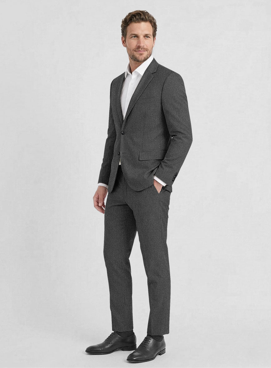 Reda Worsted Dark Gray Pure Wool Suit - StudioSuits