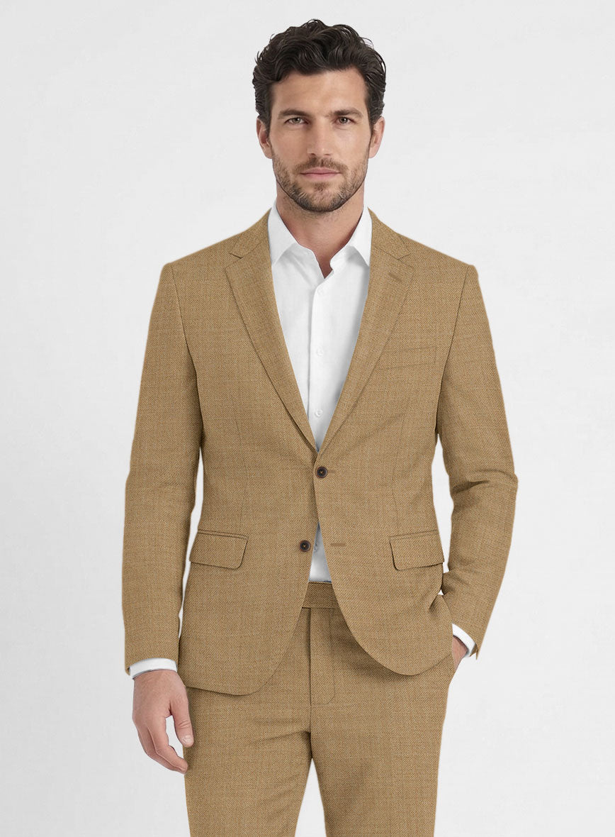 Reda Worsted Khaki Wool Jacket - StudioSuits