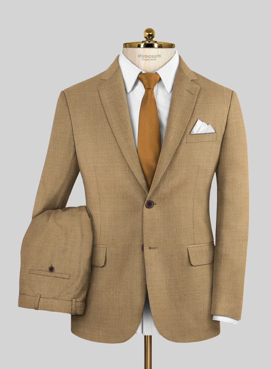 Reda Worsted Khaki Wool Suit - StudioSuits