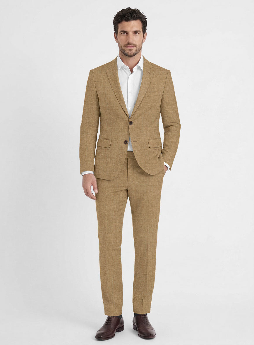 Reda Worsted Khaki Wool Suit - StudioSuits
