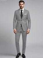 Reda Worsted Mid Gray Pure Wool Suit - StudioSuits