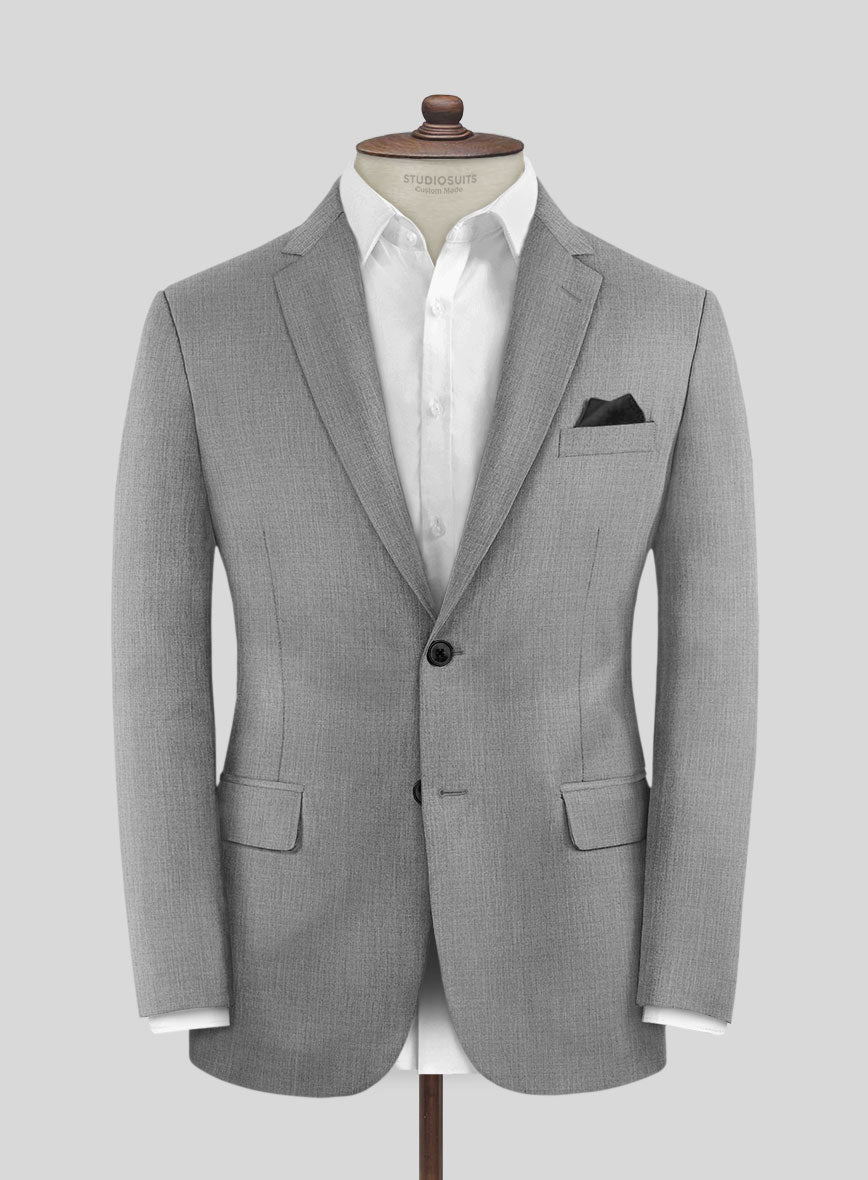 Reda Worsted Mid Gray Pure Wool Suit - StudioSuits