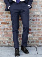 Reda Yunot Blue Wool Pants - StudioSuits