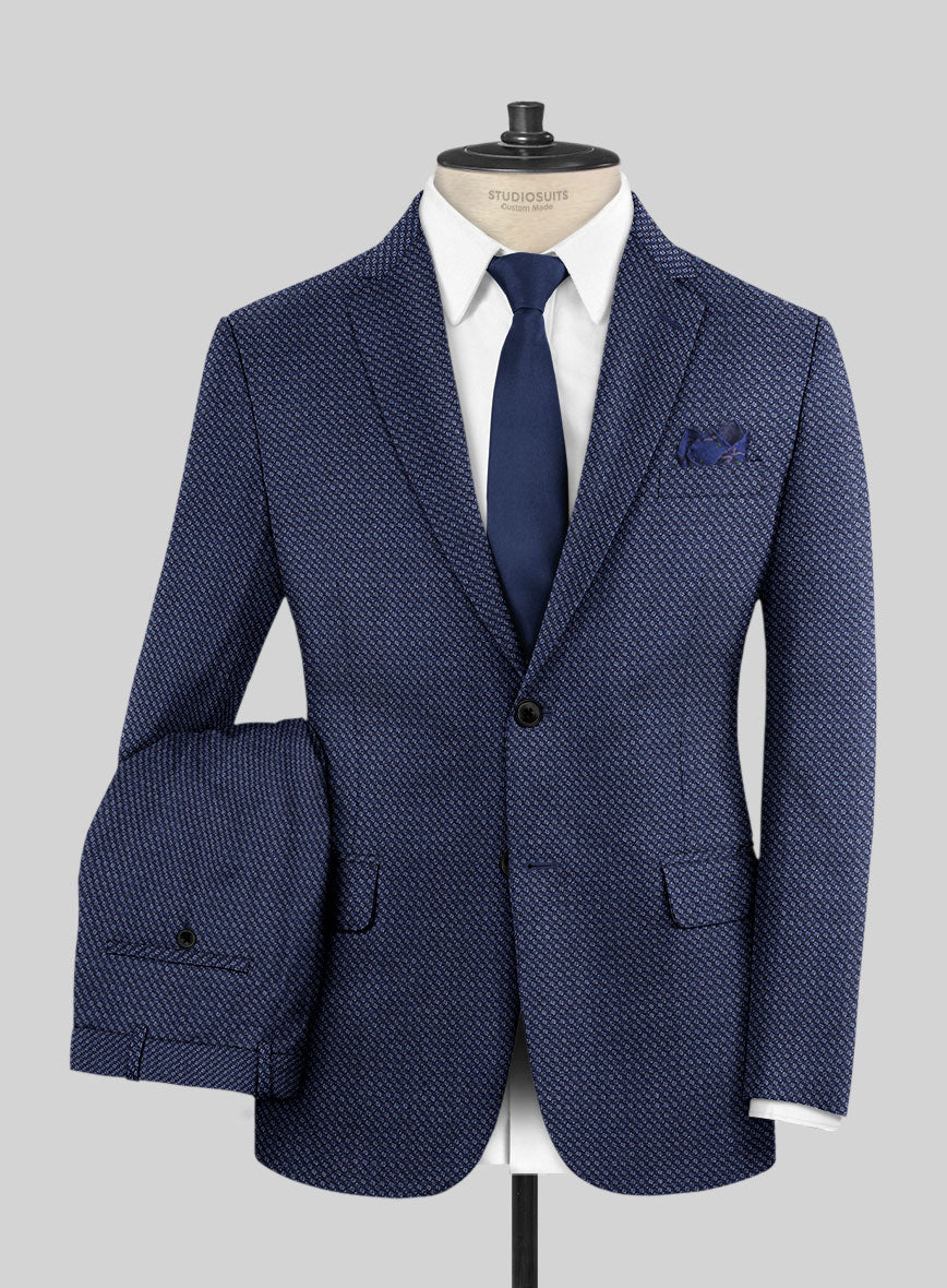 Reda Yunot Blue Wool Suit - StudioSuits