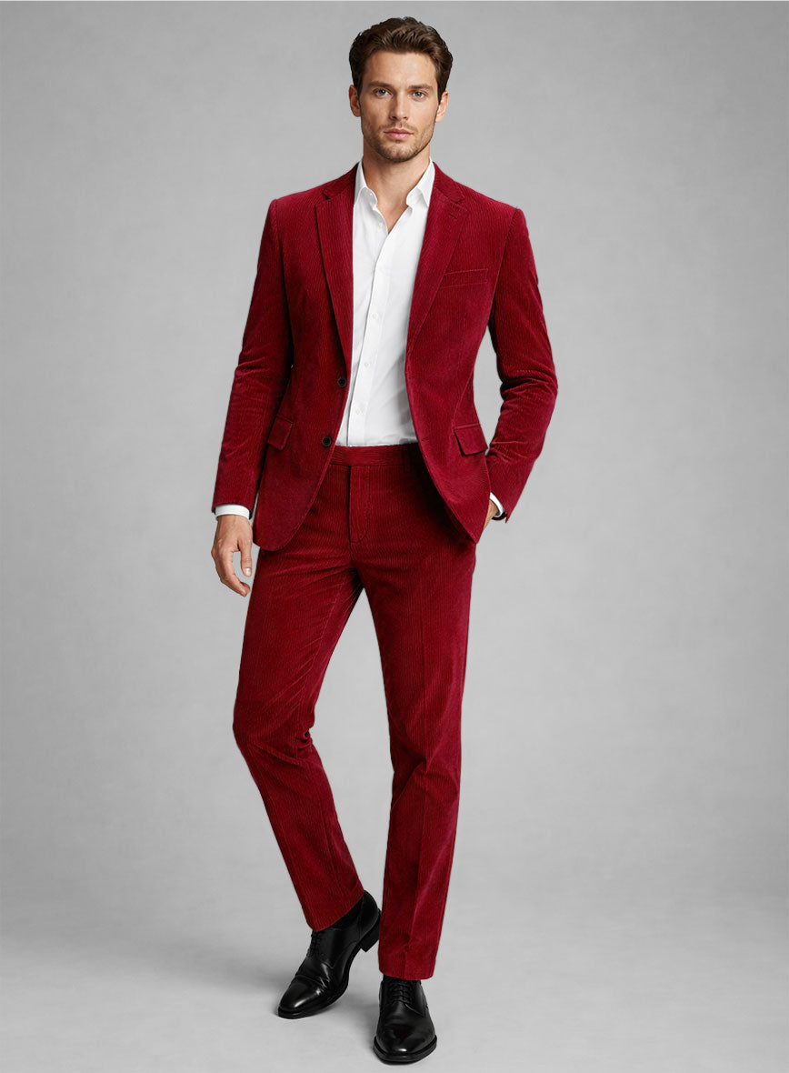 Red Corduroy Suit - StudioSuits