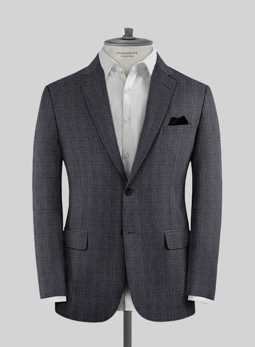 Reda Derta Gray Wool Jacket - StudioSuits