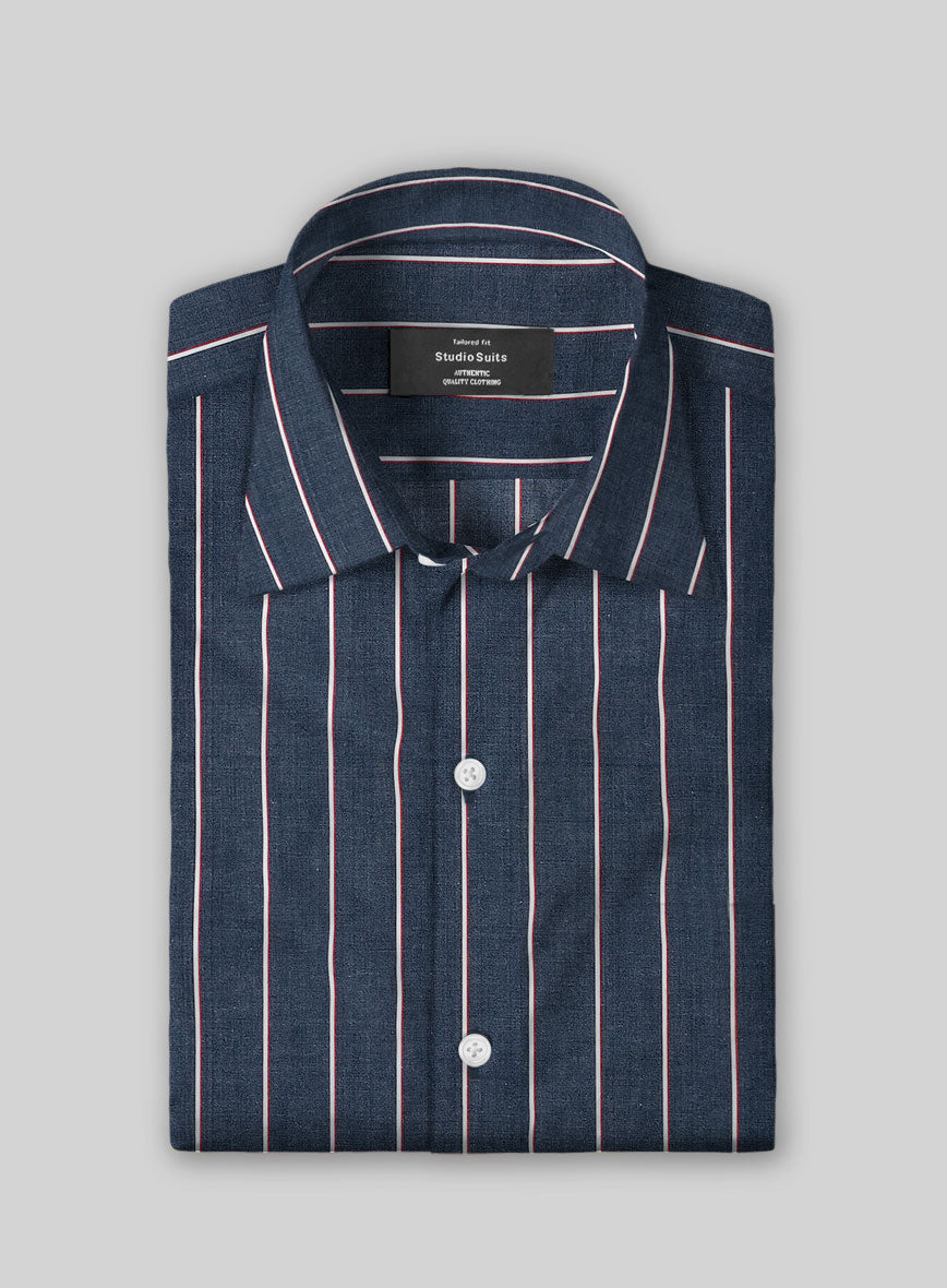 Redline Navy Cotton Shirt - StudioSuits