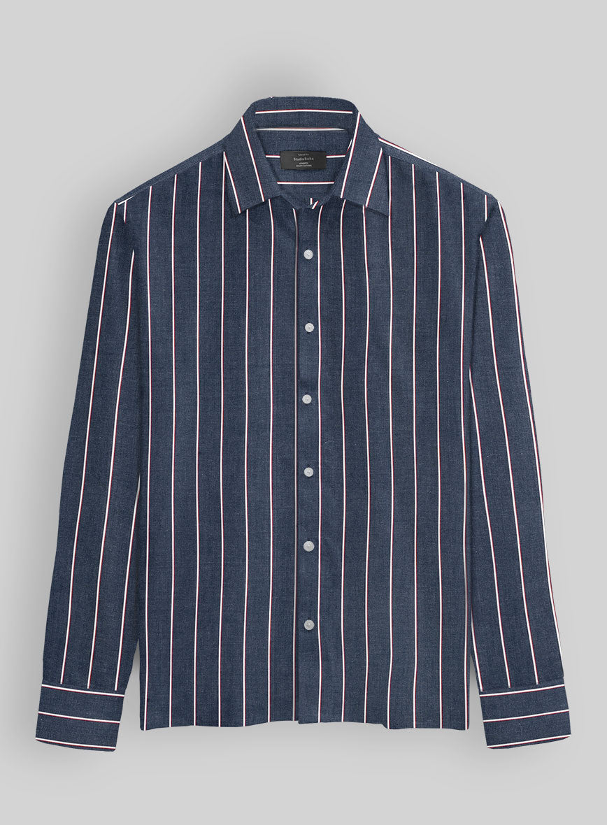 Redline Navy Cotton Shirt - StudioSuits