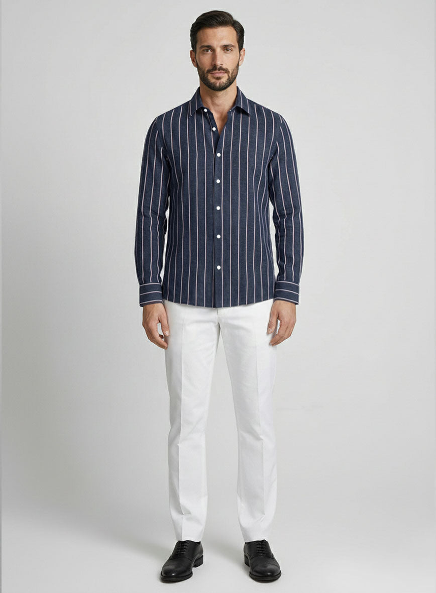 Redline Navy Cotton Shirt - StudioSuits