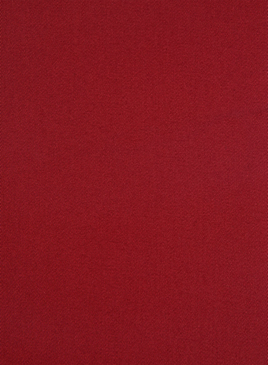 Red Napoli Stretch Light Weight Cotton Pants - StudioSuits