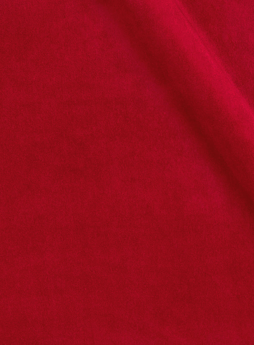 Red Velvet Double Breasted Tuxedo Suit - StudioSuits