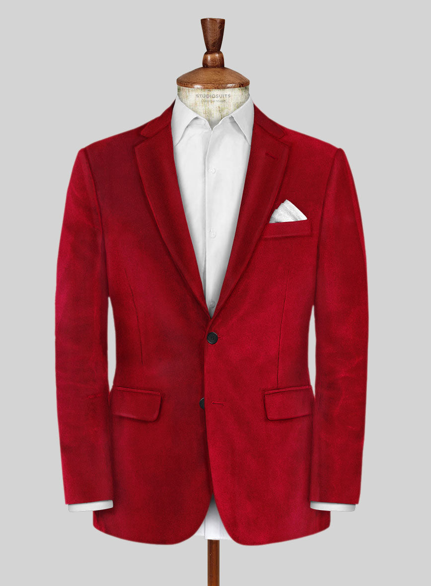 Red Velvet Jacket - StudioSuits